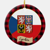 Tsjechische Republiek, Rode buffalo-pleister en Ts Keramisch Ornament (Achterkant)