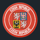 Tsjechische Republiek Ronde Emblem Magneet<br><div class="desc">Tsjechische Republiek Ronde Emblem</div>