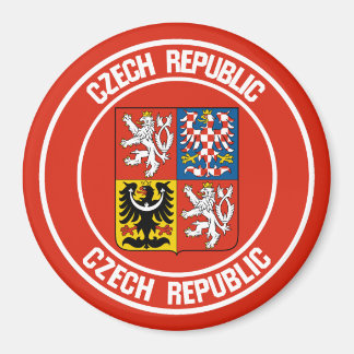 Tsjechische Republiek Ronde Emblem Magneet