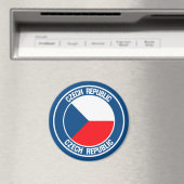 Tsjechische Republiek Ronde Emblem Magneet (Insitu (Vaatwasser))