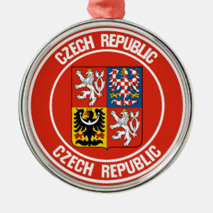 Tsjechische Republiek Ronde Emblem Metalen Ornament
