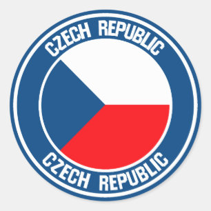 Tsjechische Republiek Ronde Emblem Ronde Sticker