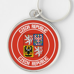 Tsjechische Republiek Ronde Emblem Sleutelhanger