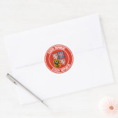 Tsjechische Republiek Ronde Emblem Sticker (Envelop)