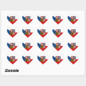 Tsjechische Republiek Sticker, Hart, liefde, Tsjec Hart Sticker (Vel)