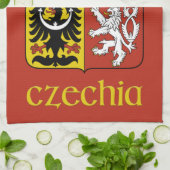 Tsjechische Republiek/Tsjechisch wapenschild Theedoek (Gevouwen)