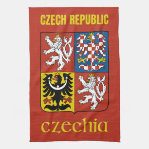 Tsjechische Republiek/Tsjechisch wapenschild Theedoek