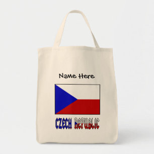 Tsjechische Republiek Tsjechische Vlag Zwart Perso Tote Bag
