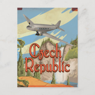 Tsjechische Republiek Vintage Reisposter Briefkaart