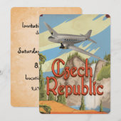 Tsjechische Republiek Vintage Reisposter Kaart (Voorkant / Achterkant)