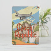 Tsjechische Republiek Vintage Reisposter Kaart (Staand voorkant)