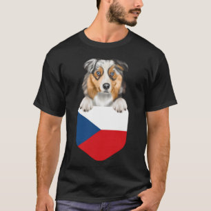 Tsjechische Republiek Vlag Australische Herder Hon T-shirt