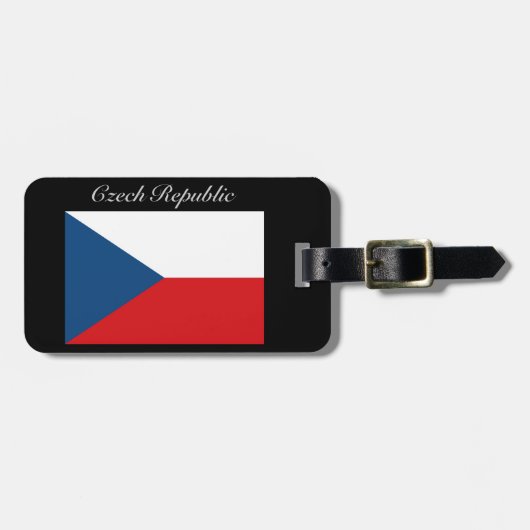 Tsjechische Republiek Vlag - Ceska Republika Bagagelabel (Voorkant horizontaal)