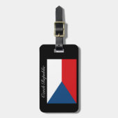 Tsjechische Republiek Vlag - Ceska Republika Bagagelabel (Voorkant verticaal)