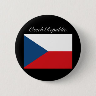 Tsjechische Republiek Vlag - Ceska Republika Ronde Button 5,7 Cm