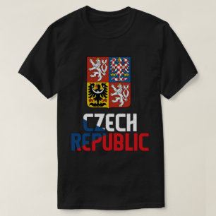 Tsjechische Republiek vlag en wapenschild T-shirt