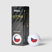 Tsjechische Republiek Vlag Golfballen (Verpakking)