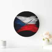 Tsjechische Republiek vlag penseelstreek, national Grote Klok (Huis)