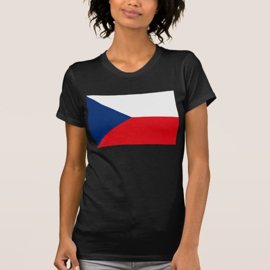Tsjechische Republiek Vlag T-shirt (Voorkant)