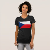 Tsjechische Republiek Vlag T-shirt (Voorkant volledig)