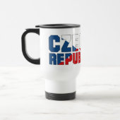 Tsjechische Republiek Vlag Tekst & Emblem Reisbeker (Links)