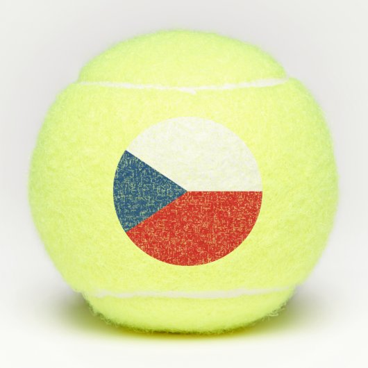 Tsjechische Republiek Vlag Tennisballen (Voorkant)