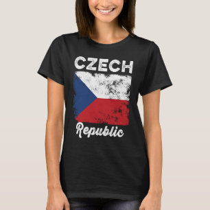 Tsjechische Republiek Vlaggenstaatvrouwen Kind Cz T-shirt