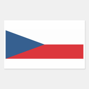 Tsjechische Republiek Vlaggensticker Rechthoekige Sticker