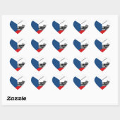 Tsjechische Sticker, Hart, Praag, Tsjechische vlag Hart Sticker (Vel)