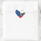 Tsjechische Sticker, Hart, Praag, Tsjechische vlag Hart Sticker (Tas)