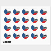 Tsjechische sticker, patriottisch, Praag, Tsjechis Ronde Sticker (Vel)