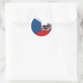 Tsjechische sticker, patriottisch, Praag, Tsjechis Ronde Sticker (Tas)