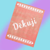 Tsjechische taal Dank u Briefkaart