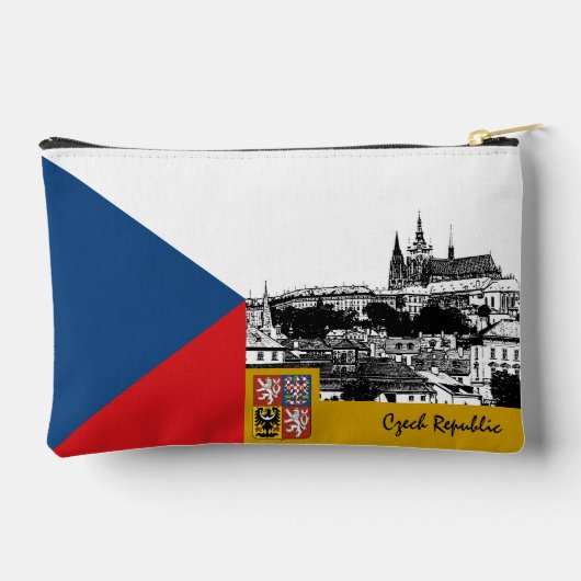 Tsjechische tas, Praag & Tsjechische vlag mode Etui (Achterkant)