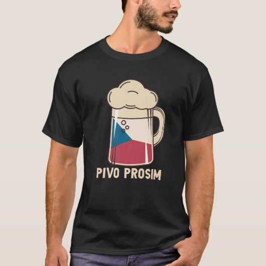 Tsjechische vaccinatie t pivo prosim beer aub tbc t-shirt (Voorkant)
