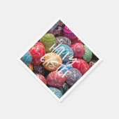 Tsjechische Versierde Paaseieren, Gelukkig Pasen Servet (Hoek)