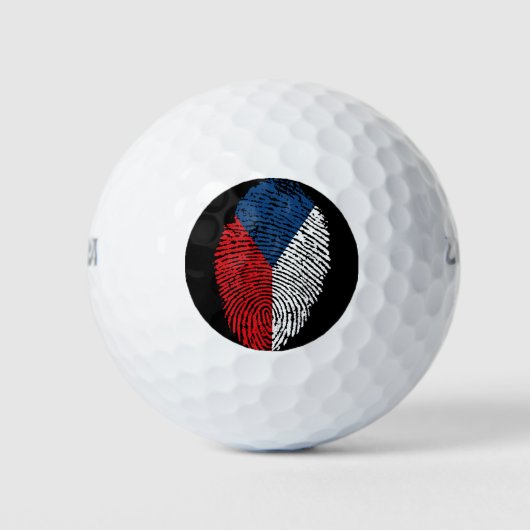 Tsjechische vingerafdrukvlag golfballen (Voorkant)