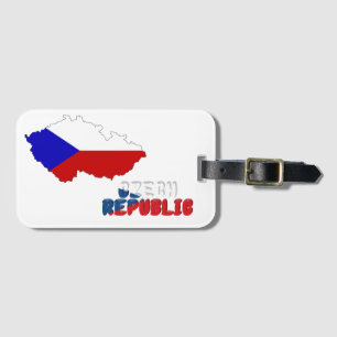 Tsjechische vlag bagagelabel