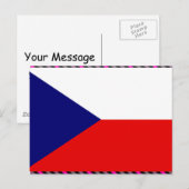 Tsjechische vlag briefkaart (Voorkant / Achterkant)