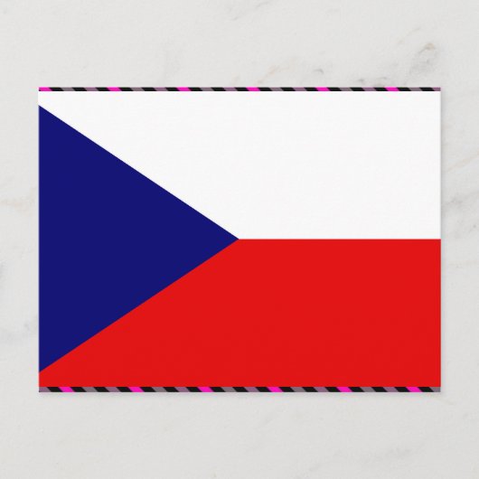 Tsjechische vlag briefkaart (Voorkant)
