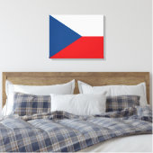 Tsjechische vlag canvas afdruk (Insitu (Slaapkamer))