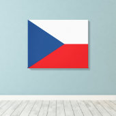 Tsjechische vlag canvas afdruk (Insitu (Houten vloer))