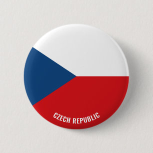 Tsjechische vlag Charmante Patriottische Button