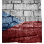 Tsjechische vlag douchegordijn (Voorkant)