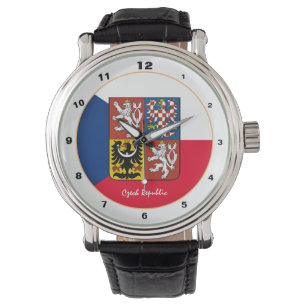 Tsjechische vlag en mode Tsjechië / Emblem Watch Horloge