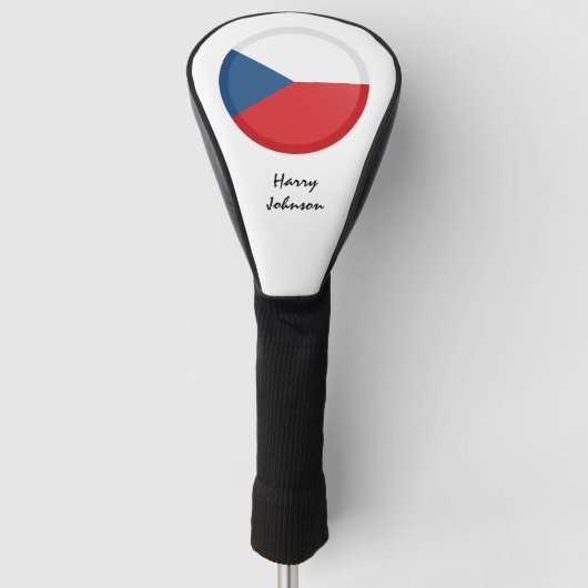 Tsjechische vlag en monogrammed Golf Clubs Hoesjes Golfheadcover (Voorkant)