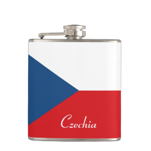 Tsjechische vlag en reizen Tsjechische Republiek/s Heupfles