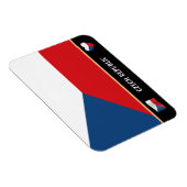 Tsjechische vlag en Tsjechisch land reizen/Tsjechi Magneet (Rechterzijde)