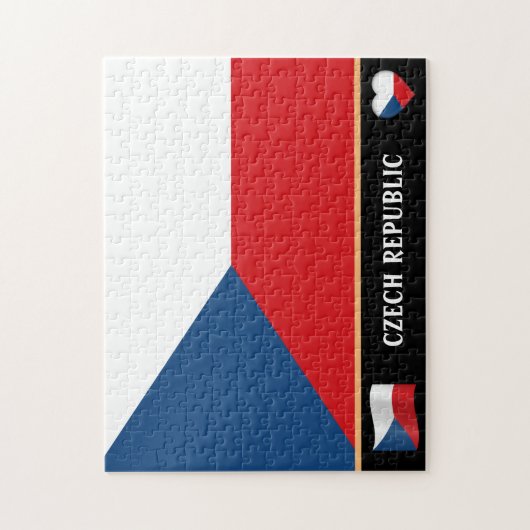 Tsjechische vlag en Tsjechisch land/Tsjechische Re Legpuzzel (Verticaal)