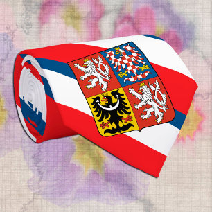 Tsjechische vlag en Tsjechische Republiek, bedrijf Stropdas
